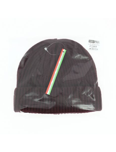 Bonnet en Laine Mérinos, bordeaux, le Burgien Tony & Paul