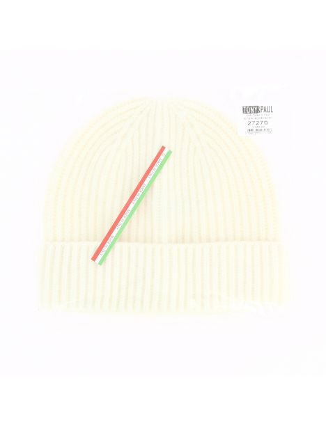 Bonnet en Laine Mérinos, blanc, le Megévois Tony & Paul