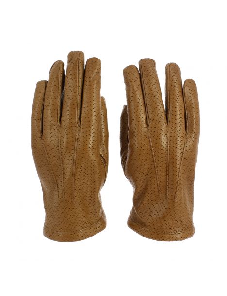 Gants Napoli en cuir d'agneau nappa perforé, doublés cachemire. Tony & Paul. Tony & Paul