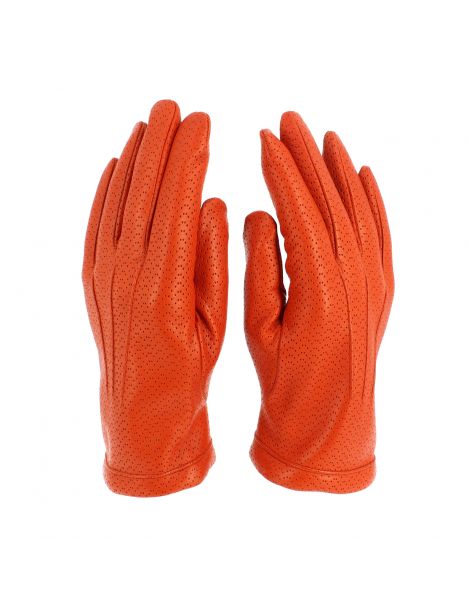 Gants Napoli en cuir d'agneau nappa perforé, doublés cachemire. Tony & Paul. Tony & Paul