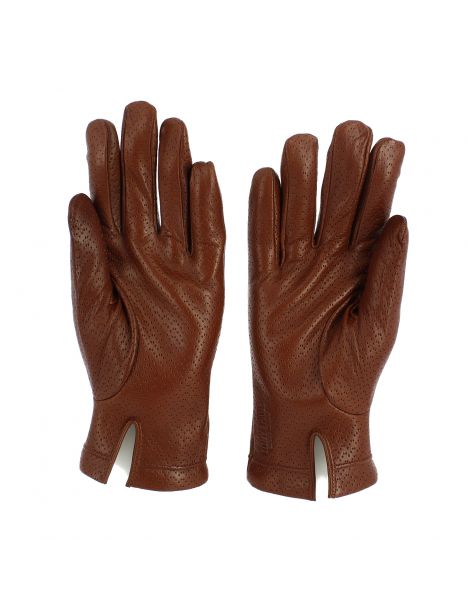 Gants Napoli en cuir d'agneau nappa perforé, doublés cachemire. Tony & Paul. Tony & Paul
