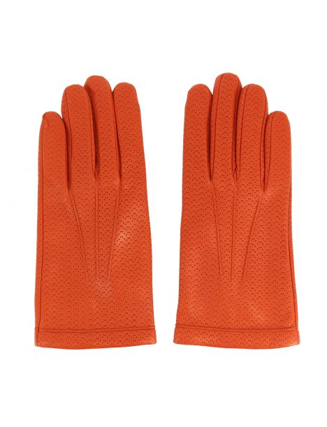 Gants Napoli en cuir d'agneau nappa perforé, doublés cachemire. Tony & Paul. Tony & Paul