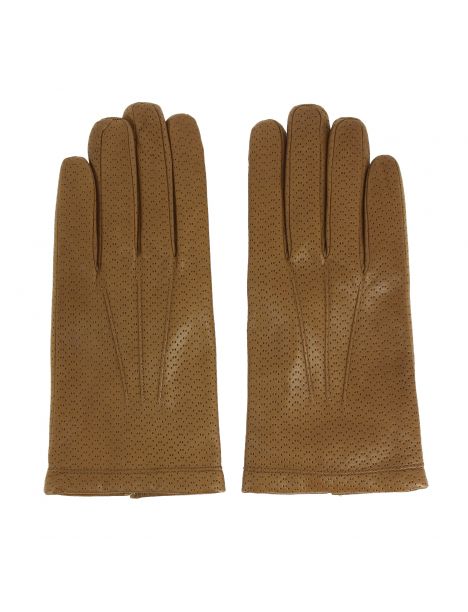 Gants Napoli en cuir d'agneau nappa perforé, doublés cachemire. Tony & Paul. Tony & Paul