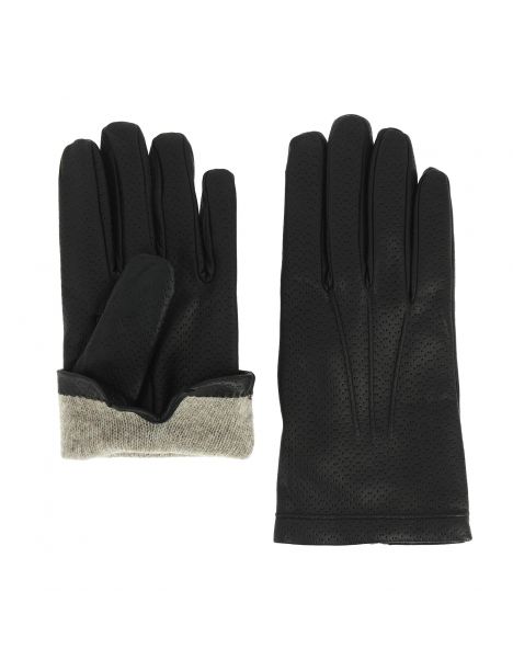 Gants Napoli en cuir d'agneau nappa perforé, doublés cachemire. Tony & Paul. Tony & Paul