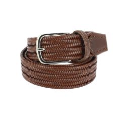 Ceinture cuir Tressia, marron tabac Tony & Paul