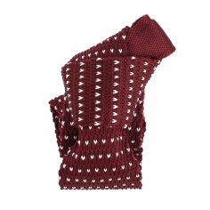 Cravate Tricot. Tilde bordeaux Clj Charles Le Jeune