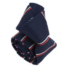 Cravate Tricot rayée. Catsville Marine Clj Charles Le Jeune 2