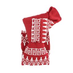 Cravate Tricot. Noël rouge et blanc Clj Charles Le Jeune