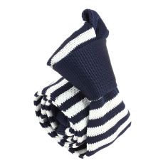 Cravate Tricot rayée. Marine et blanc Clj Charles Le Jeune 2