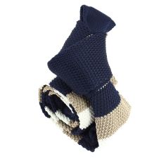 Cravate Tricot rayée. Automne marron Clj Charles Le Jeune 2