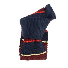 Cravate Tricot rayée. Bordeaux Clj Charles Le Jeune
