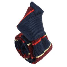 Cravate Tricot rayée. Bordeaux Clj Charles Le Jeune 2