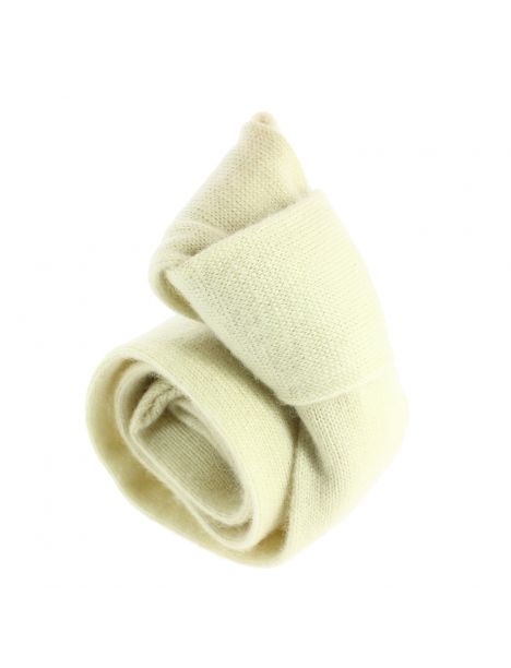 Cravate cachemire Jaune coquille d'oeuf, Alashan, Tony & Paul. Tony & Paul