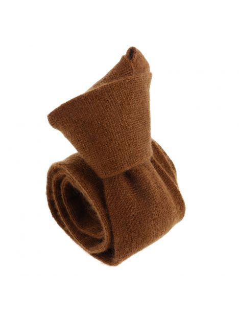 Cravate cachemire Marron noix de Coco grillée, Alashan, Tony & Paul. Tony & Paul