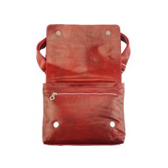 Besace en cuir rouge, Messenger Flap. Tony et Paul. Tony & Paul 2