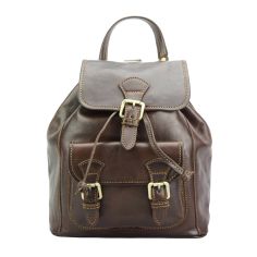 Sac à dos en cuir marron foncé, Tuscany. Tony et Paul. Tony & Paul 2