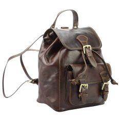 Sac à dos en cuir marron foncé, Tuscany. Tony et Paul. Tony & Paul