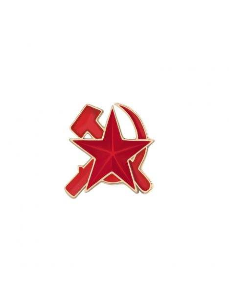 Pin's Vintage étoile rouge, Faucille et Marteau, rouge - Communisme Clj Charles Le Jeune