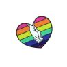Pin's Gay pride, Coeur arc en ciel Clj Charles Le Jeune