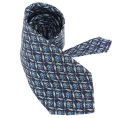 Cravate en soie, Jones Perse 04, turquoise Brochier Soieries 1890