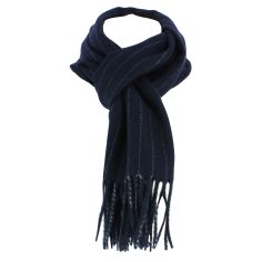 Echarpe James Astor, Bleu marine, pure laine. Tony & Paul
