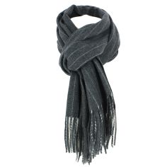 Echarpe James Astor, Anthracite, pure laine. Tony & Paul