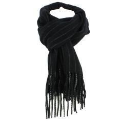 Echarpe James Astor, Noir charbon, pure laine. Tony & Paul