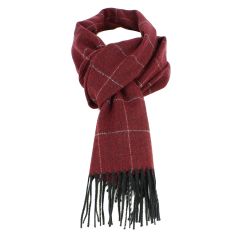 Echarpe Scotty, Rouge Bordeaux, pure laine. Tony & Paul