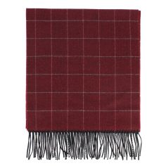 Echarpe Scotty, Rouge Bordeaux, pure laine. Tony & Paul 2