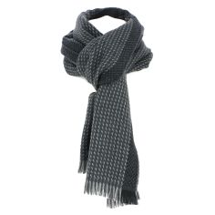 Echarpe Tudor, anthracite, pure laine. Tony & Paul