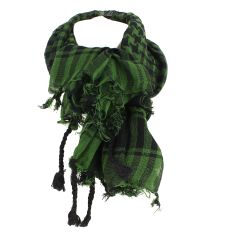Foulard Keffieh vert armée et noir en coton. Clj Charles Le Jeune