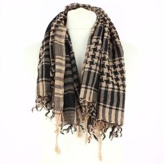 Foulard Keffieh lin et noir en coton. Clj Charles Le Jeune 2