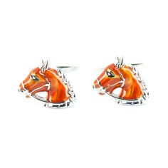 Boutons de manchette Tête de cheval marron Tony & Paul