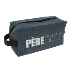 Trousse de toilette bleu jeans PèreFect, M, confectionnée en France Emmanuel Création