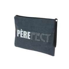 Pochette de toilette bleu jeans, PèreFect, confectionnée en France Emmanuel Création 2