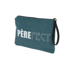 Pochette de toilette pétrole, PèreFect, confectionnée en France Emmanuel Création 2