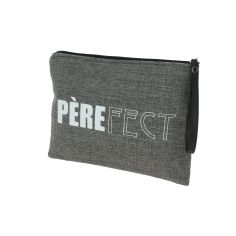 Pochette de toilette gris souris, PèreFect, confectionnée en France Emmanuel Création 2