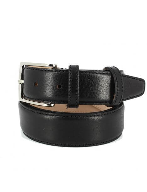 Ceinture cuir Roma, noir Tony & Paul