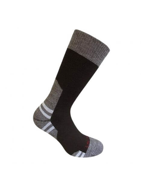 Mi-chaussettes Randonnée chaudes et respirantes, noir gris. Labonal, fabriquées en France Labonal