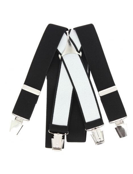 Bretelle 4 clips, noir charbon Tony & Paul