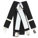 Bretelle 4 clips, noir charbon Tony & Paul