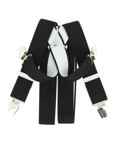 Bretelle 4 clips, noir charbon Tony & Paul