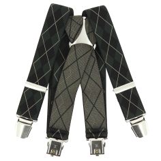 Bretelle 4 clips, à carreaux kaki Tony & Paul 2