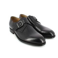 Chaussures boucle Héritage noir patiné Tony & Paul