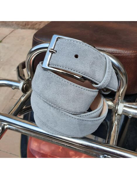 Ceinture daim Alaska, gris souris Tony & Paul