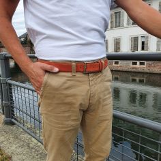 Ceinture daim Alaska, terre cuite Tony & Paul 2