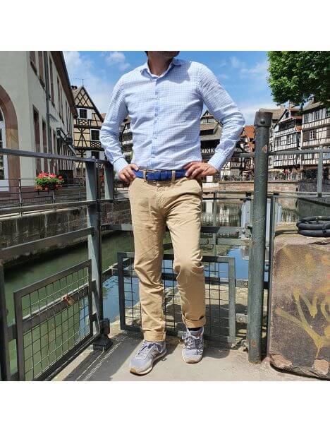 Ceinture daim Alaska, Bleu empire Tony & Paul