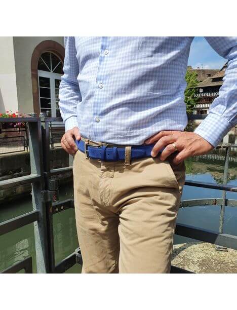 Ceinture daim Alaska, Bleu empire Tony & Paul