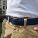 Ceinture daim Alaska, Bleu marine Tony & Paul
