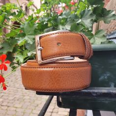 Ceinture cuir Roma, Miel foncé Tony & Paul 2